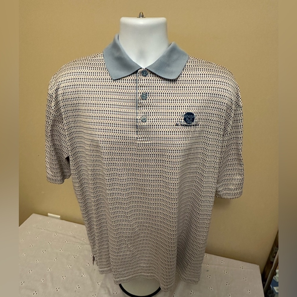 Bugatchi Mens Polo Lg  With Embroidered Mahogany Run CC Logo In St. Thomas V. I.